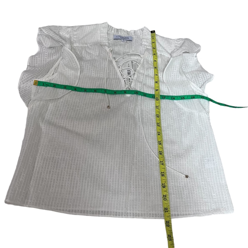INTERMIX White Ruffle Blouse - Picture 11 of 13